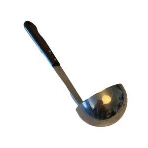 Vintage Veri-Sharp Ladle Stainless Steel 10” Riveted Wood Handle Made In USA